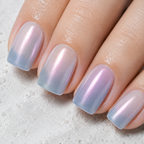 Glass Current Silk-Flash Soft-Square Press-On Nails