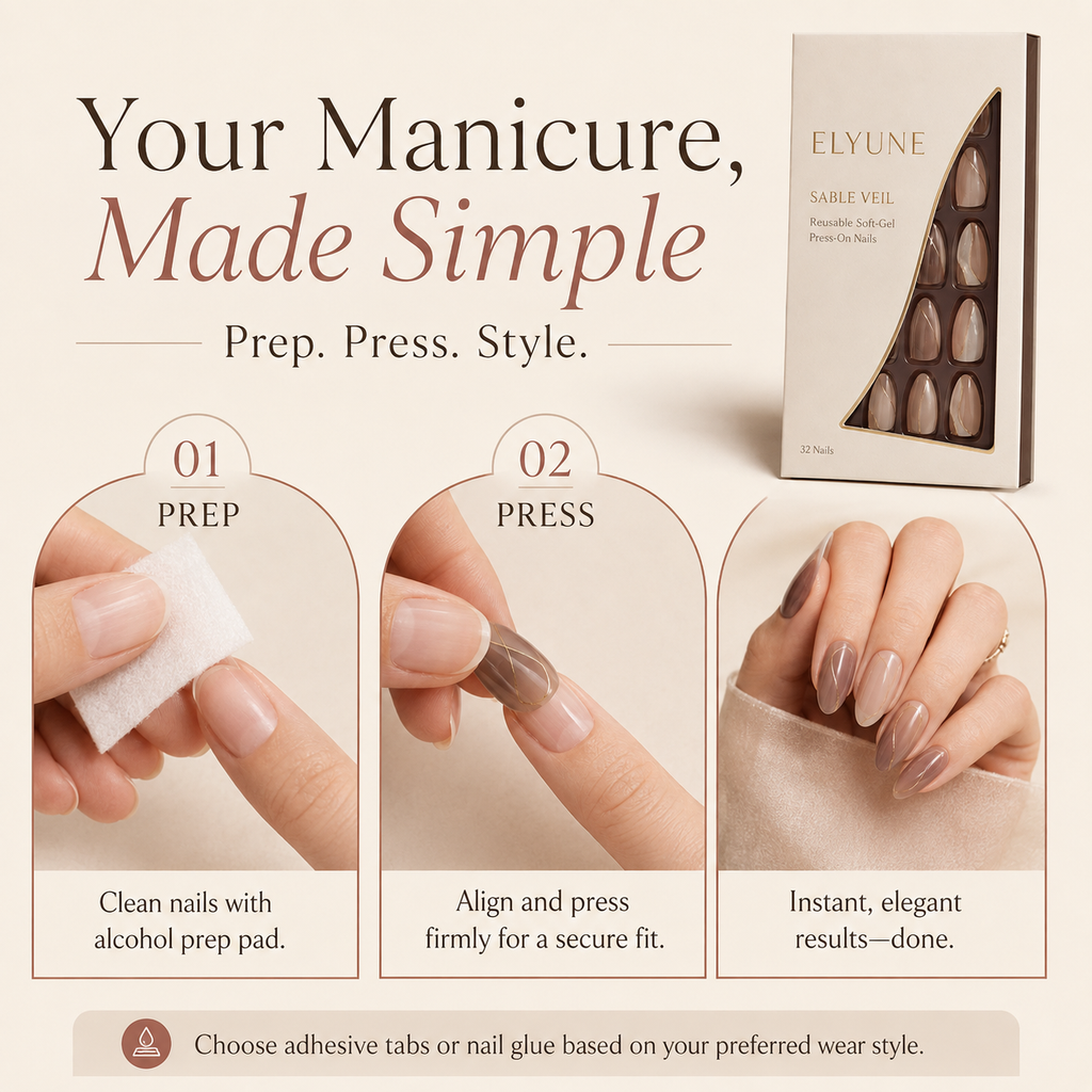 Sheer cocoa tones, porcelain accents and delicate champagne framing.